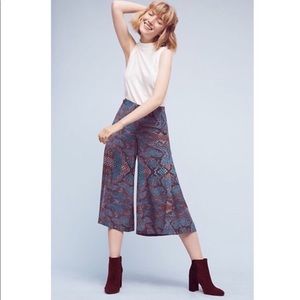 Anthropologie printed culottes